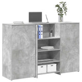 vidaXL Receptiebalie 135x50x103,5 cm bewerkt hout wit