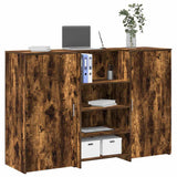 vidaXL Receptiebalie 135x50x103,5 cm bewerkt hout wit