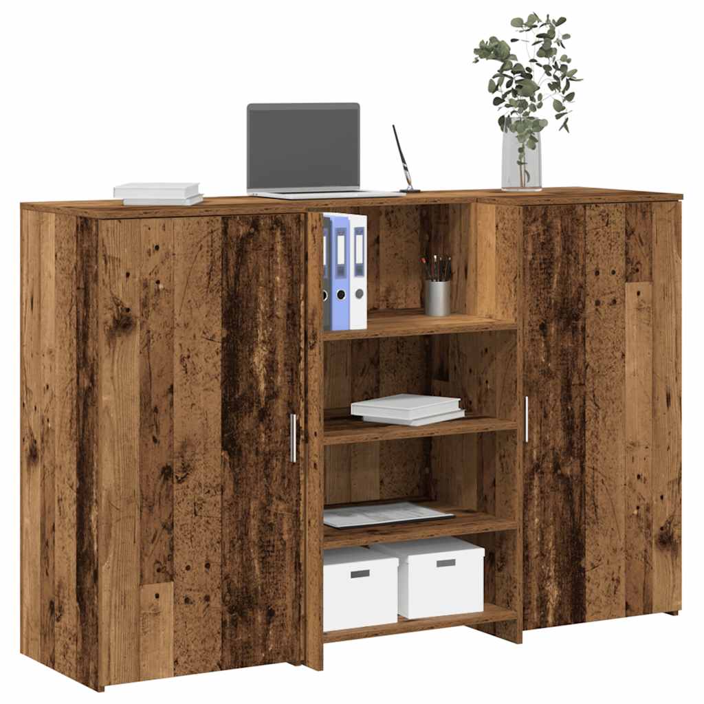 vidaXL Receptiebalie 135x50x103,5 cm bewerkt hout wit