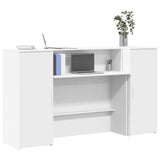 vidaXL Receptiebalie Wit 180x50x103,5 cm Bewerkt Hout
