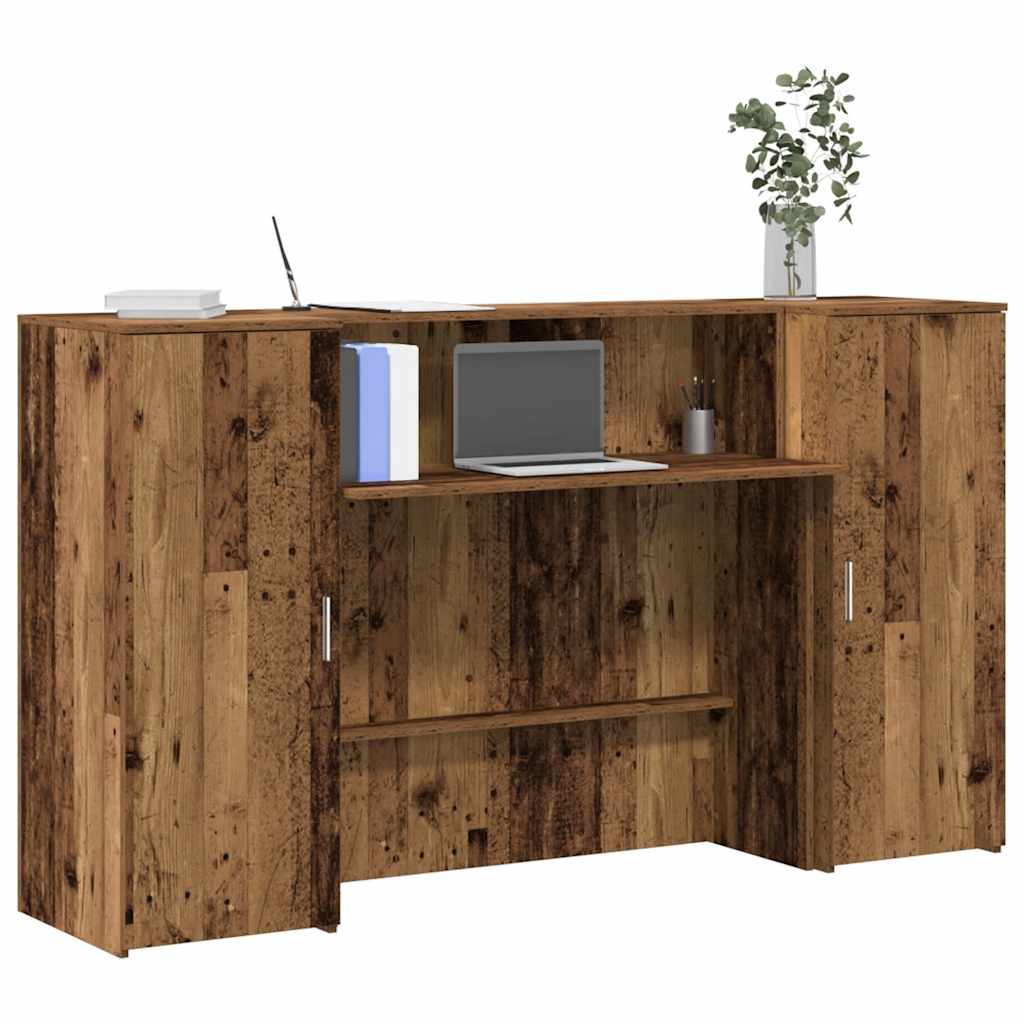 vidaXL Receptiebalie Wit 180x50x103,5 cm Bewerkt Hout
