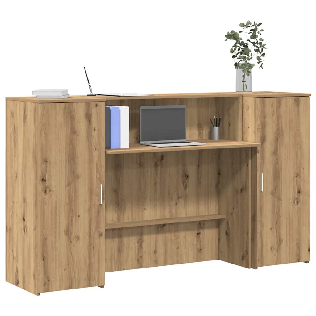 vidaXL Receptiebalie Wit 180x50x103,5 cm Bewerkt Hout