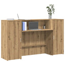 vidaXL Receptiebalie Wit 180x50x103,5 cm Bewerkt Hout