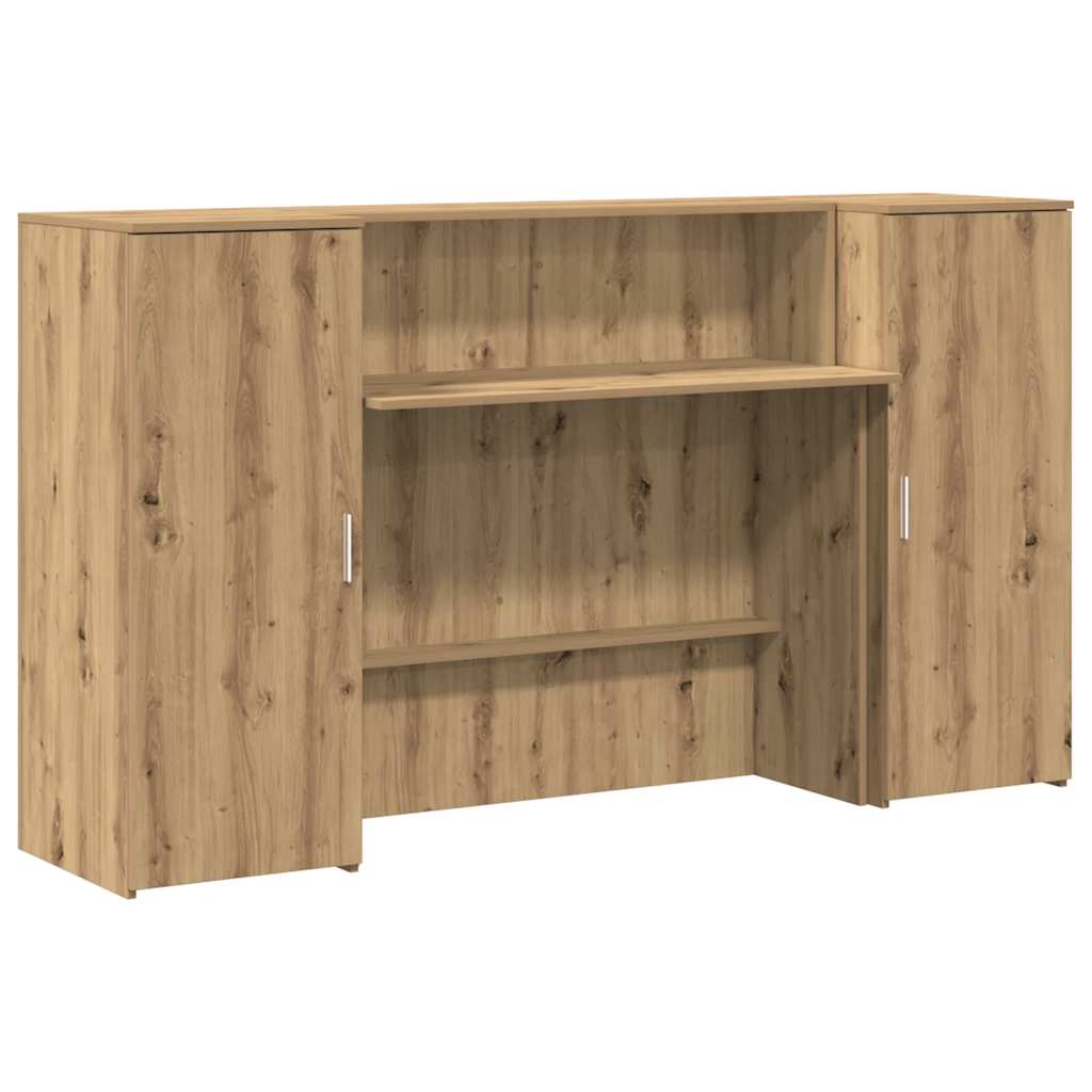 vidaXL Receptiebalie Wit 180x50x103,5 cm Bewerkt Hout