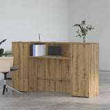 vidaXL Receptiebalie Wit 180x50x103,5 cm Bewerkt Hout