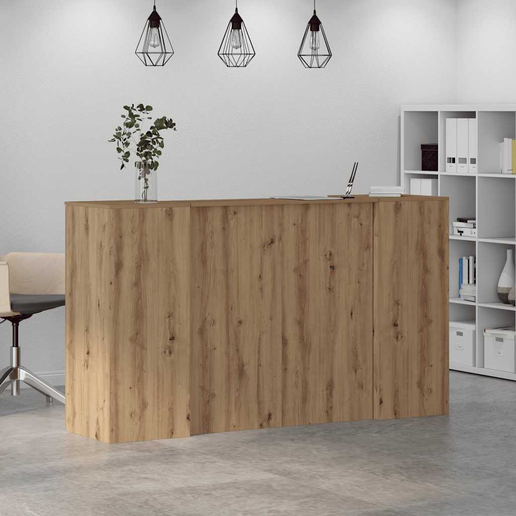 vidaXL Receptiebalie Wit 180x50x103,5 cm Bewerkt Hout