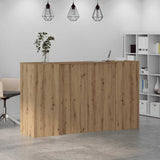 vidaXL Receptiebalie Wit 180x50x103,5 cm Bewerkt Hout