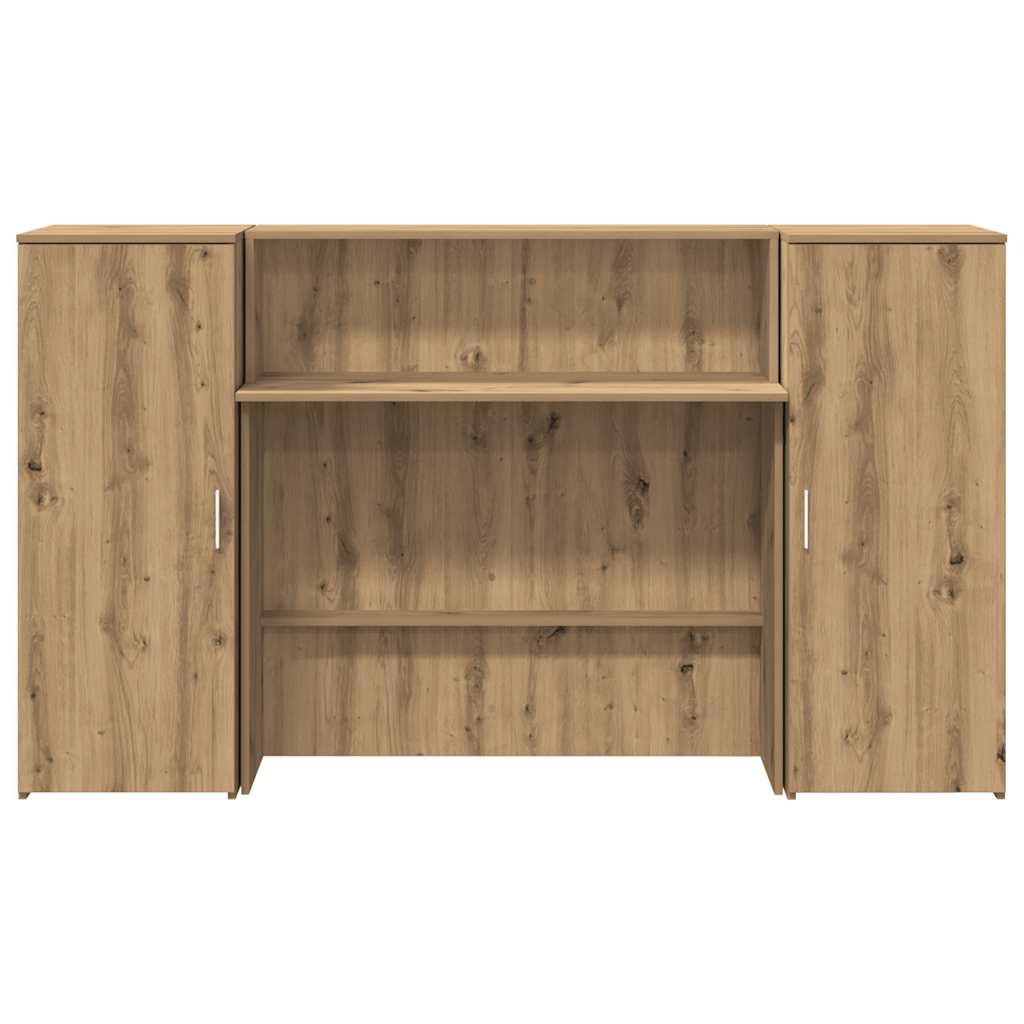 vidaXL Receptiebalie Wit 180x50x103,5 cm Bewerkt Hout