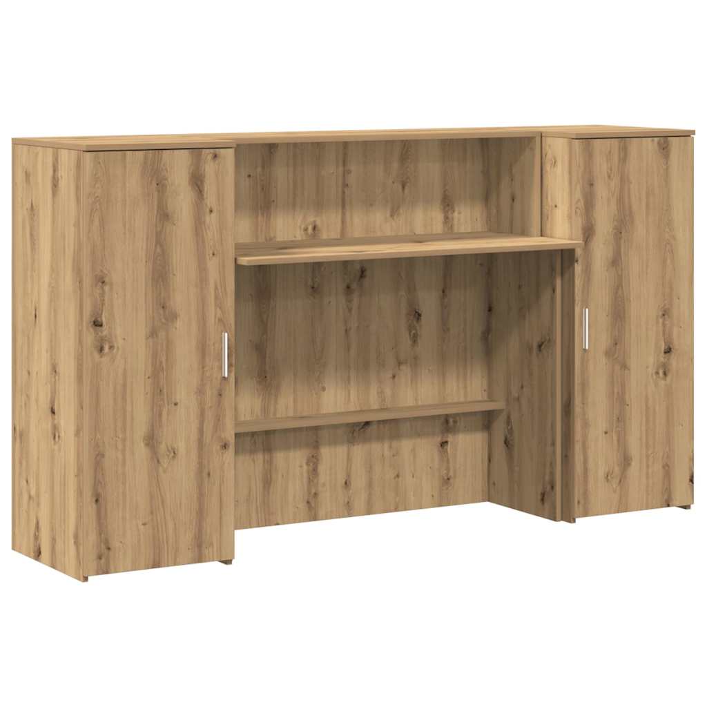 vidaXL Receptiebalie Wit 180x50x103,5 cm Bewerkt Hout
