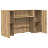 vidaXL Receptiebalie Wit 180x50x103,5 cm Bewerkt Hout