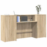 vidaXL Receptiebalie Wit 180x50x103,5 cm Bewerkt Hout