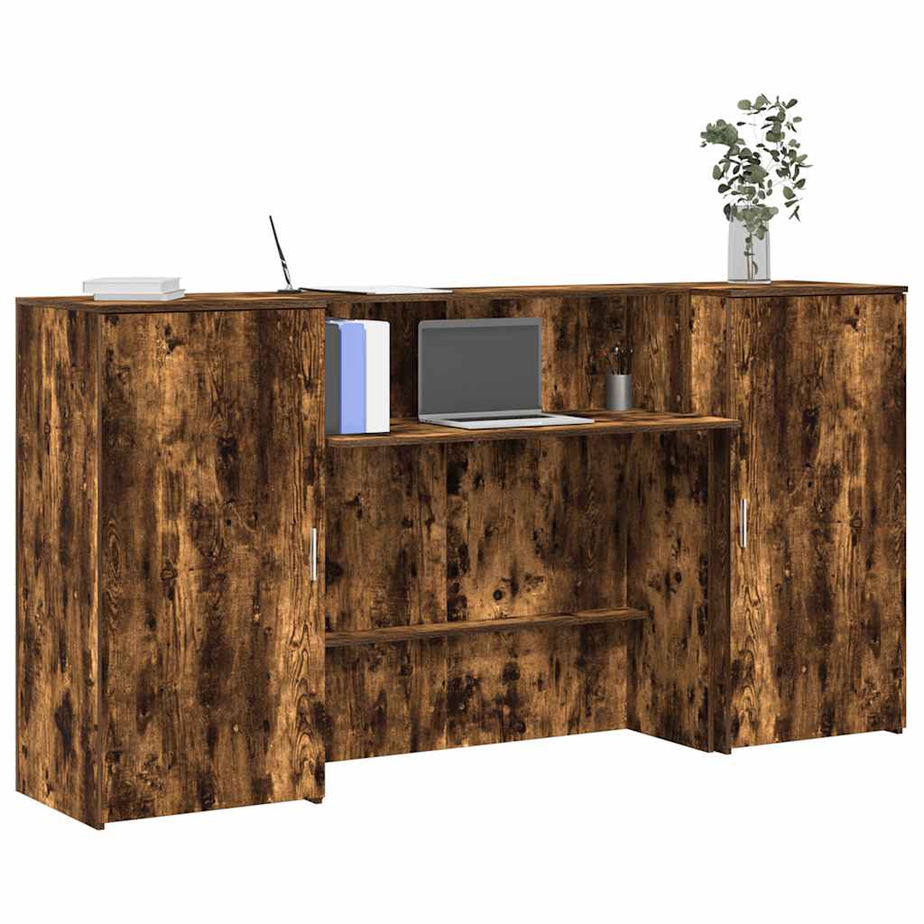 vidaXL Receptiebalie Wit 180x50x103,5 cm Bewerkt Hout