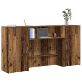 vidaXL Receptiebalie Wit 180x50x103,5 cm Bewerkt Hout