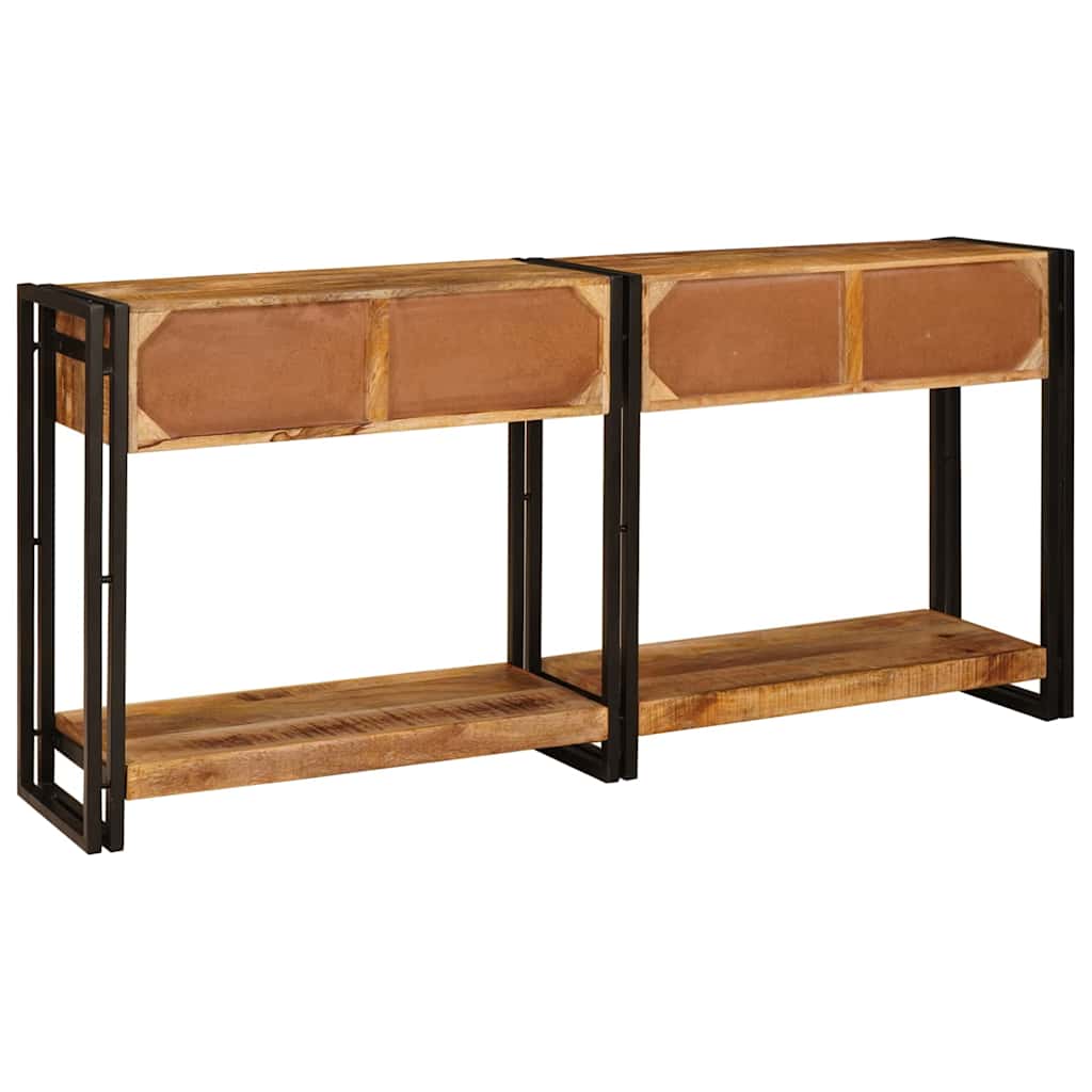 vidaXL Wandtafels 2 pcs Bruin 161 x 33 x 75 cm Massief Mango Hout