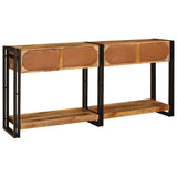 vidaXL Wandtafels 2 pcs Bruin 161 x 33 x 75 cm Massief Mango Hout
