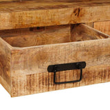 vidaXL Wandtafels 2 pcs Bruin 161 x 33 x 75 cm Massief Mango Hout