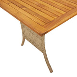 vidaXL 6-delige Loungeset met kussens poly rattan zwart