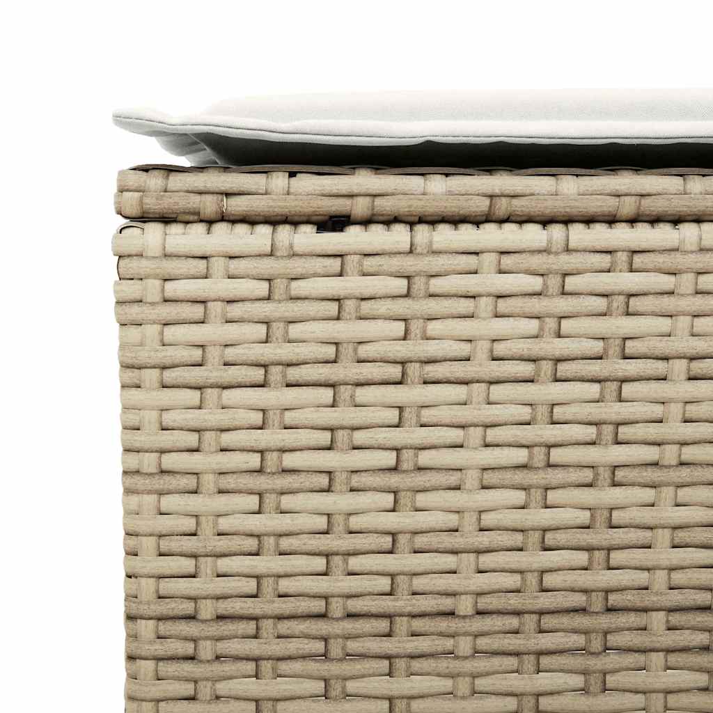 vidaXL 6-delige Loungeset met kussens poly rattan zwart
