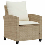 vidaXL 6-delige Loungeset met kussens poly rattan zwart