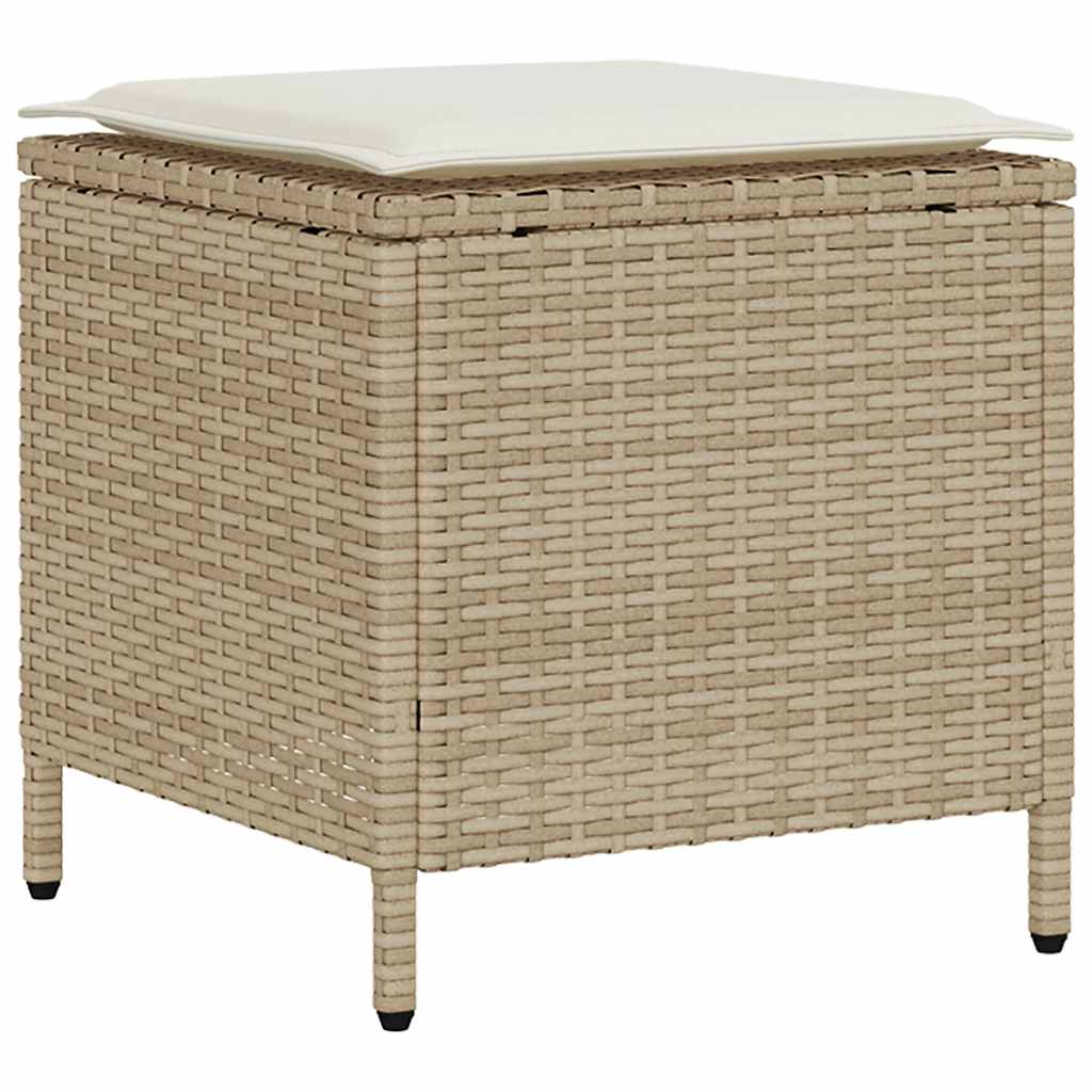 vidaXL 6-delige Loungeset met kussens poly rattan zwart