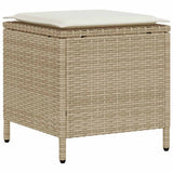 vidaXL 6-delige Loungeset met kussens poly rattan zwart