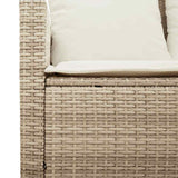 vidaXL 6-delige Loungeset met kussens poly rattan zwart