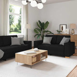 vidaXL Bank 3 pcs Lichtgrijs 220 x 80 x 84 cm Linnenmix Stoffen