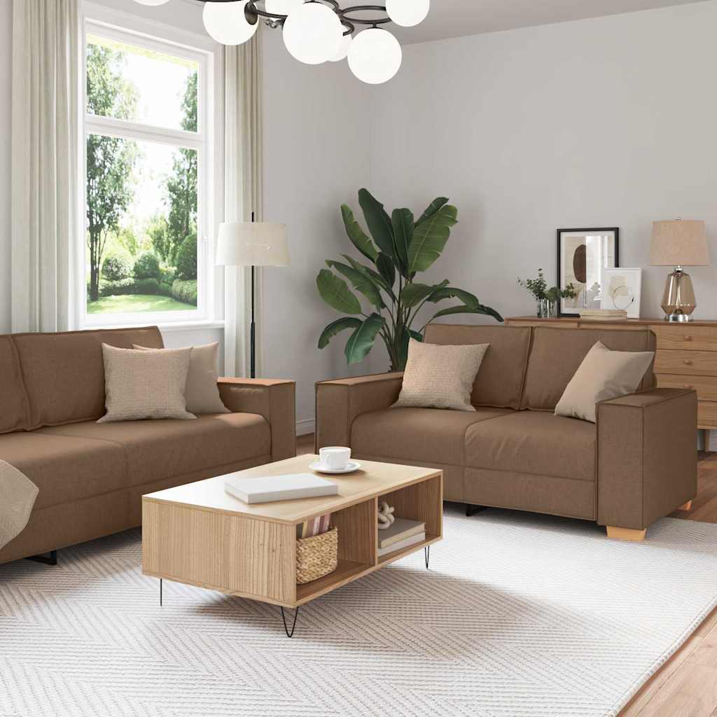 vidaXL Bank 3 pcs Lichtgrijs 220 x 80 x 84 cm Linnenmix Stoffen