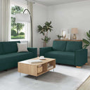 vidaXL Bank 3 pcs Lichtgrijs 220 x 80 x 84 cm Linnenmix Stoffen