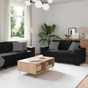 vidaXL Bankstel 3 pcs Lichtgrijs 221 x 80 x 80 cm Fluweel