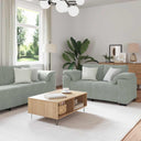 vidaXL 3-delige Loungeset met kussens fluweel lichtgrijs
