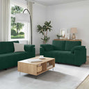 vidaXL 3-delige Loungeset met kussens fluweel lichtgrijs
