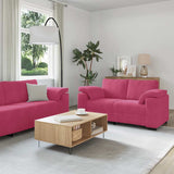 vidaXL 3-delige Loungeset met kussens fluweel lichtgrijs