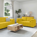 vidaXL 3-delige Loungeset met kussens fluweel lichtgrijs