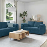 vidaXL 3-delige Loungeset met kussens fluweel lichtgrijs