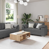 vidaXL Bank 2 pcs Lichtgrijs 219 x 80 x 82 cm Stof