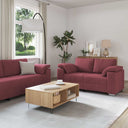 vidaXL Bank 2 pcs Lichtgrijs 219 x 80 x 82 cm Stof