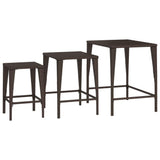vidaXL Garden Table Set 3 Pieces Poly Rattan Black