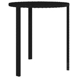 vidaXL Garden Side Tables 3 pcs poly rattan black