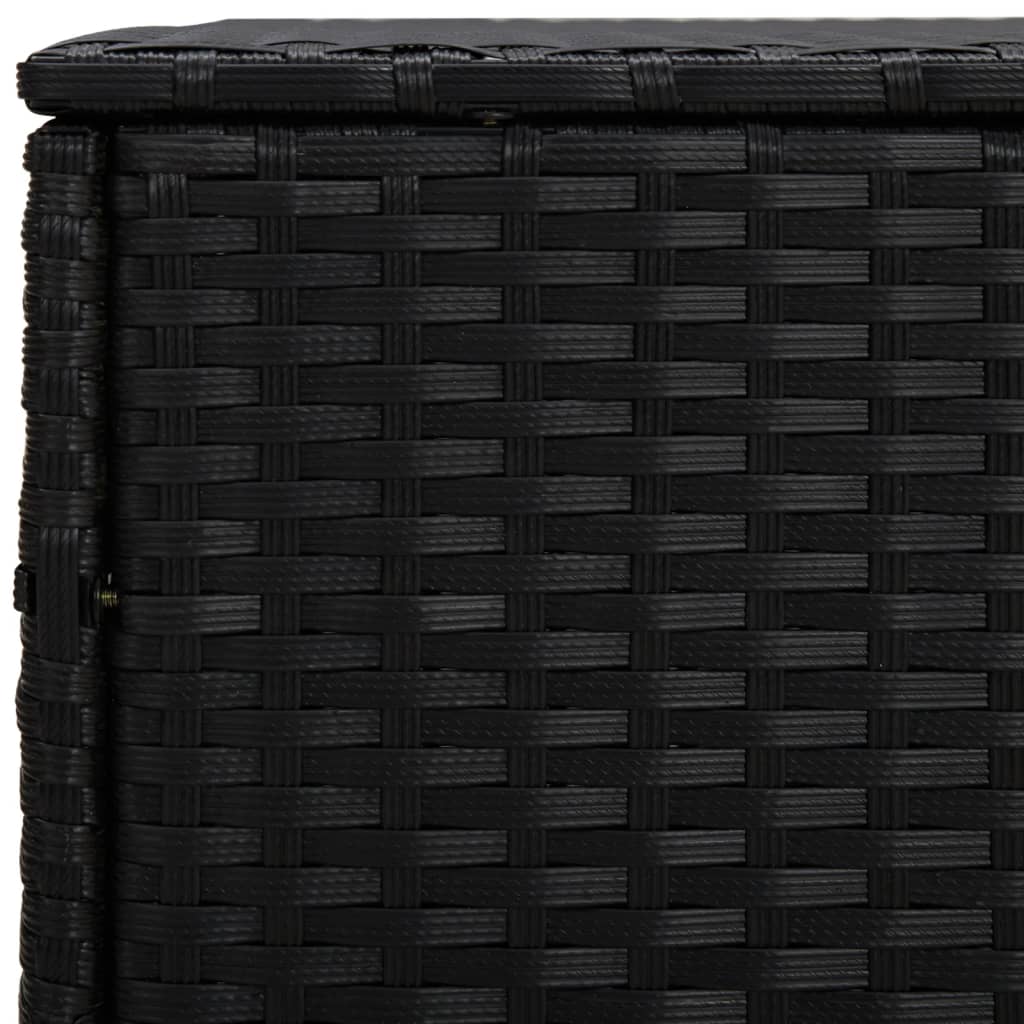 vidaXL Garden Side Tables 3 pcs poly rattan black