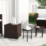 vidaXL Garden Side Tables 3 pcs poly rattan black