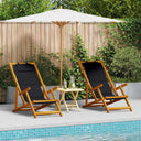 vidaXL Zonstoel 2 pcs Bruin 61.5 x 123 x 82cm Massief acaciahout
