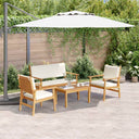 vidaXL Tuinbank Set 4 pcs Bruin 120 x 65,5 x 79 cm Massief Acacia Hout