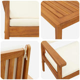 vidaXL Tuinbank Set 4 pcs Bruin 120 x 65,5 x 79 cm Massief Acacia Hout