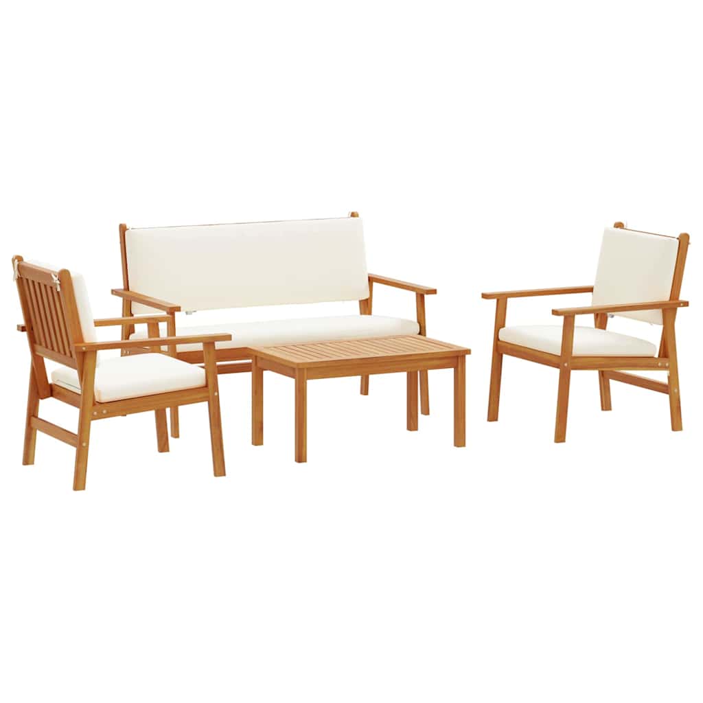 vidaXL Tuinbank Set 4 pcs Bruin 120 x 65,5 x 79 cm Massief Acacia Hout