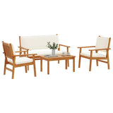 vidaXL Tuinbank Set 4 pcs Bruin 120 x 65,5 x 79 cm Massief Acacia Hout