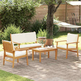 vidaXL Tuinbank Set 4 pcs Bruin 120 x 65,5 x 79 cm Massief Acacia Hout