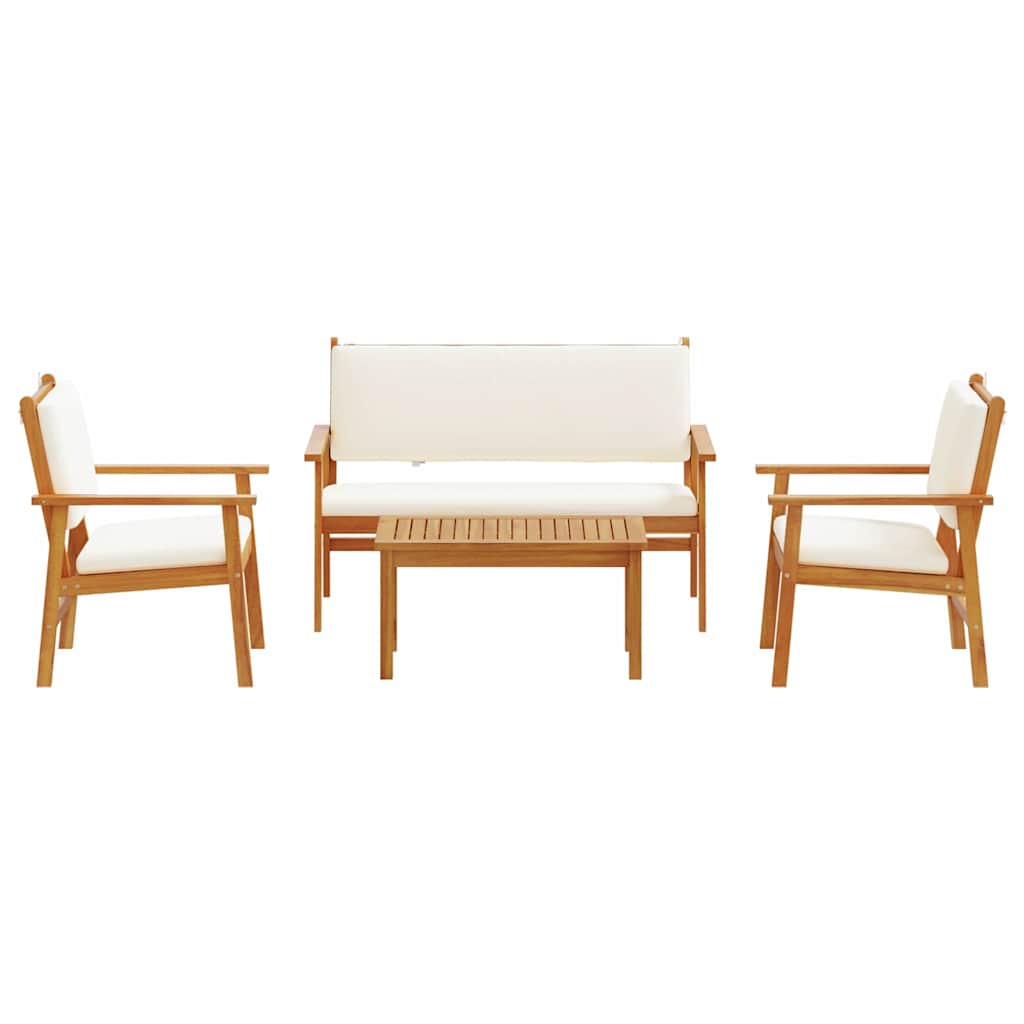 vidaXL Tuinbank Set 4 pcs Bruin 120 x 65,5 x 79 cm Massief Acacia Hout