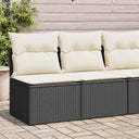 vidaXL 2-Piece Lounge Set with Cushions Poly Rattan Acacia Black
