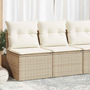 vidaXL 2-Piece Lounge Set with Cushions Poly Rattan Acacia Black